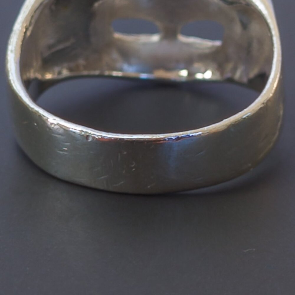 Sterling Silver Cat Mask Ring – Open Eyes, Size 5.5, 3.45 g - Picture 13 of 13